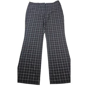 Nanette Lepore very black plaid statement trousers pants EUC s14 career casual